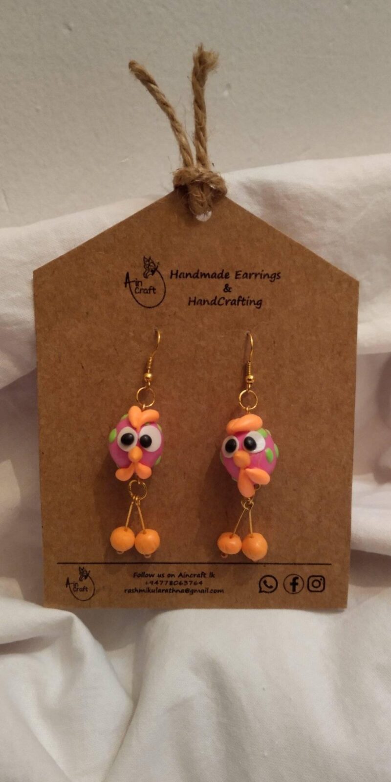 Cute Angry Bird Drop Earrings - Image 3