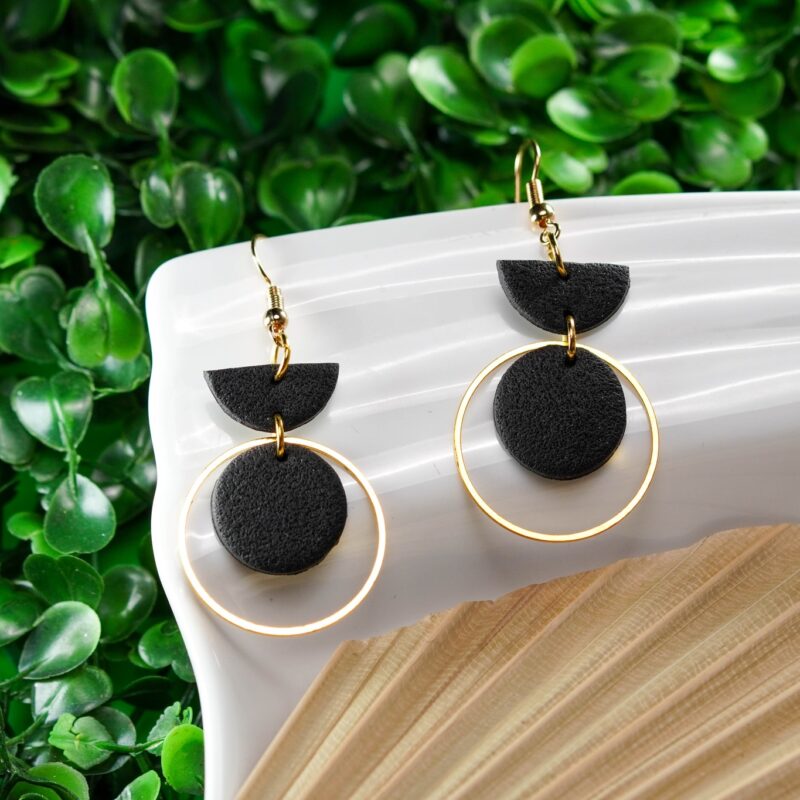Black & Blue Drop Earrings