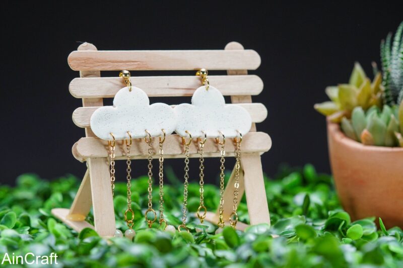 Cloud with Pearl Drop Earrings