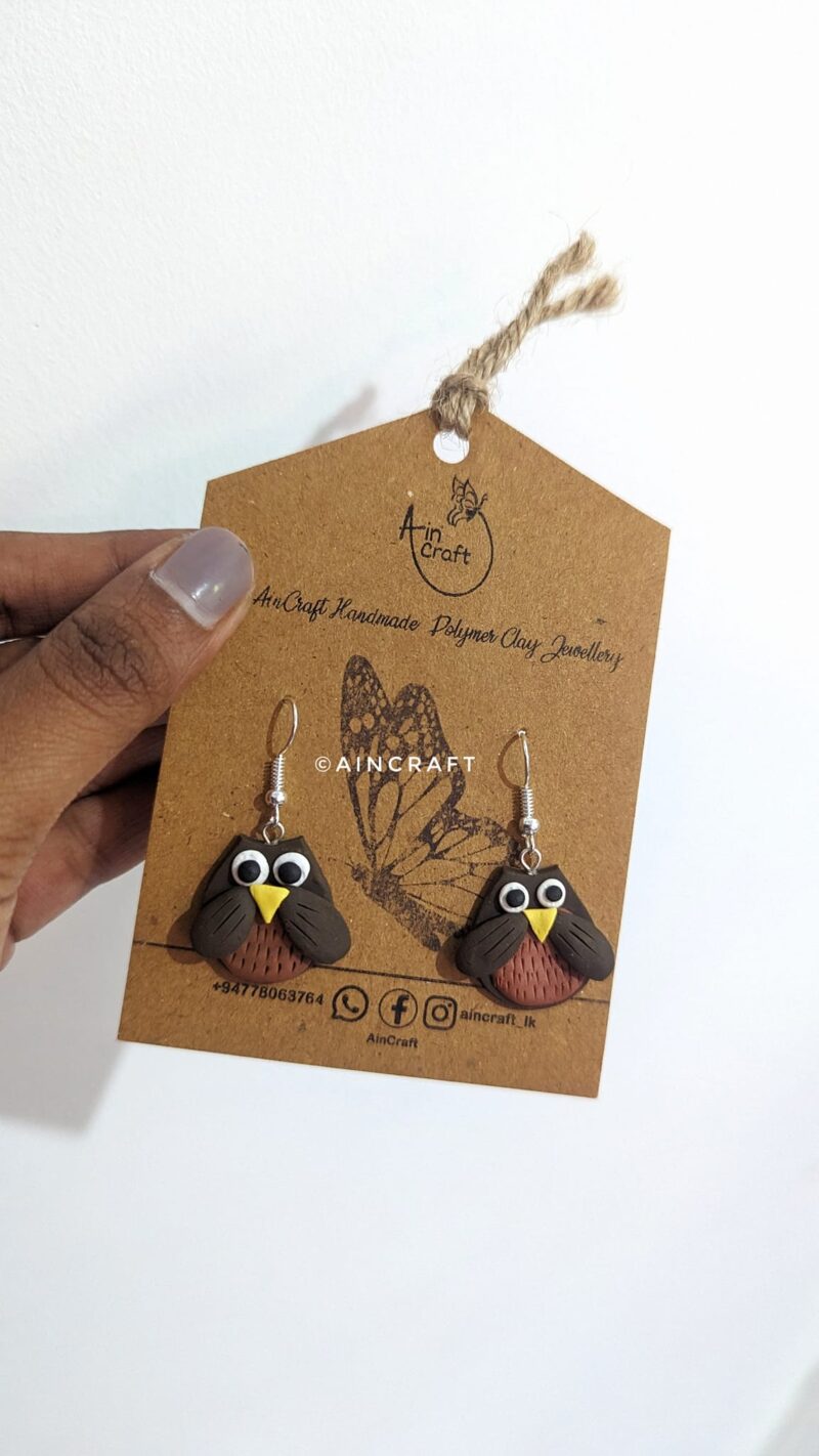 Cute Owl Drop Earrings - Image 2