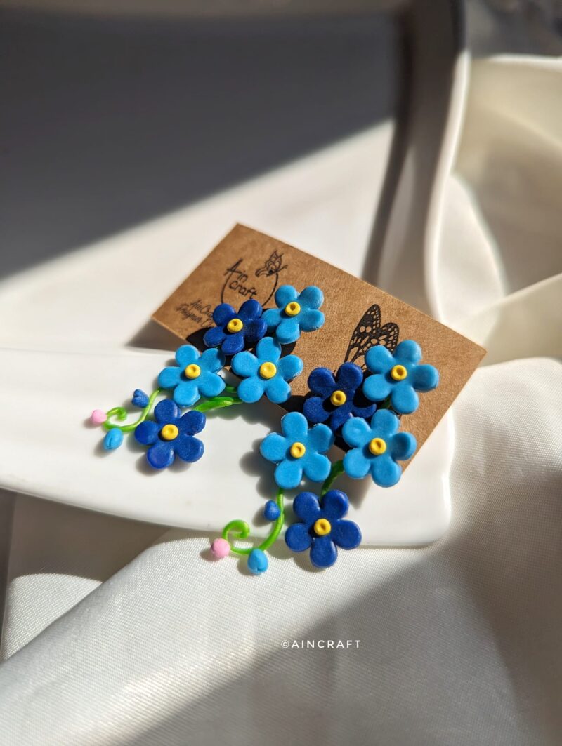 Forget-Me-Not Flower Vine Earrings - Image 4