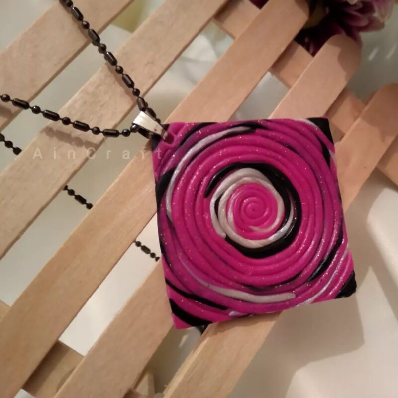 Handmade Spiral Pendant Necklace - Image 2