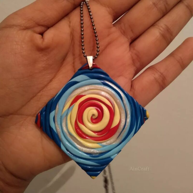 Handmade Spiral Pendant Necklace - Image 2