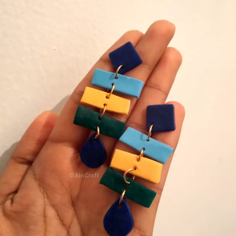 Modern Colorful Drop Earrings