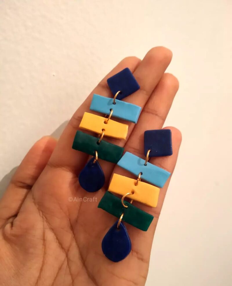 Modern Colorful Drop Earrings