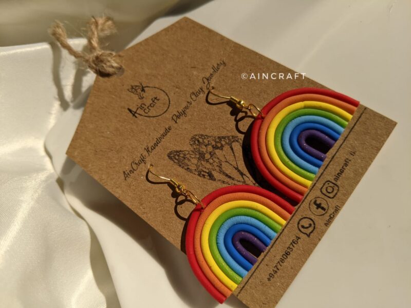 Handmade Rainbow Drop Earrings