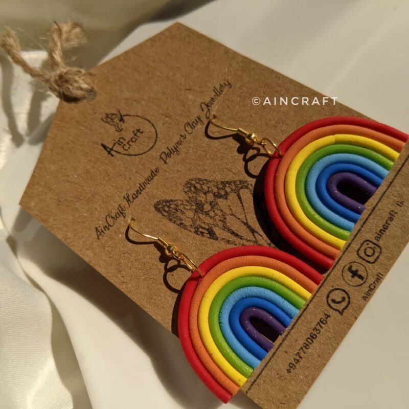Handmade Rainbow Drop Earrings