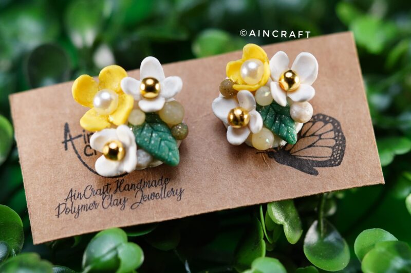 Four Flowers Stud Earrings