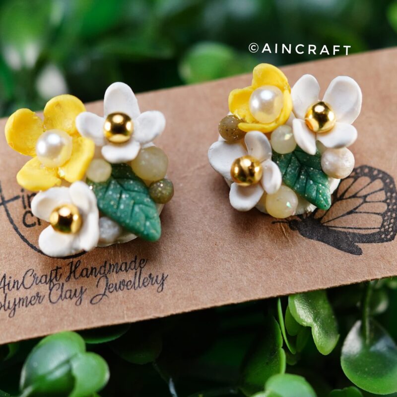 Four Flowers Stud Earrings