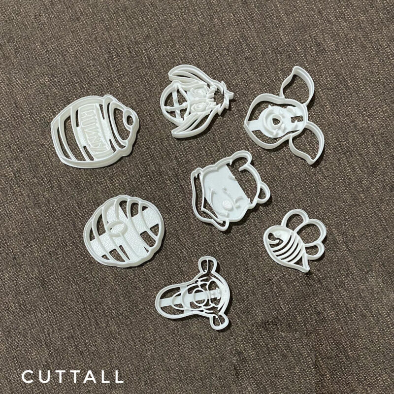 Polymer Clay Cutter Set - Disney Pooh, Eeyore, Piglet, Tigger & Bumblebee (7pcs)