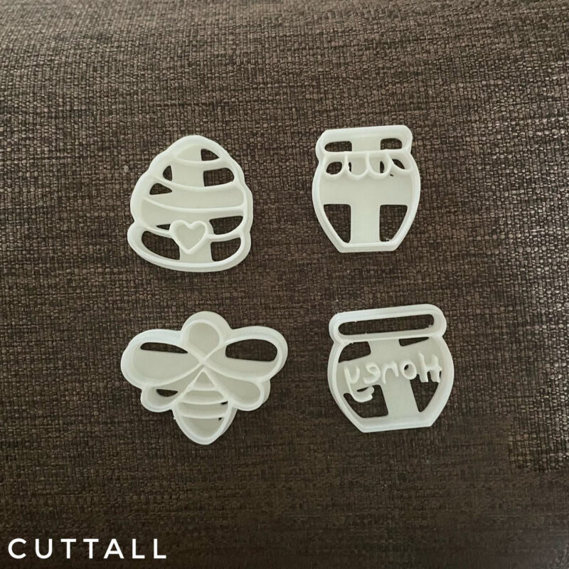 Polymer Clay Cutter Set - 4pcs (Bee, Bee Comb, Honey Pot)