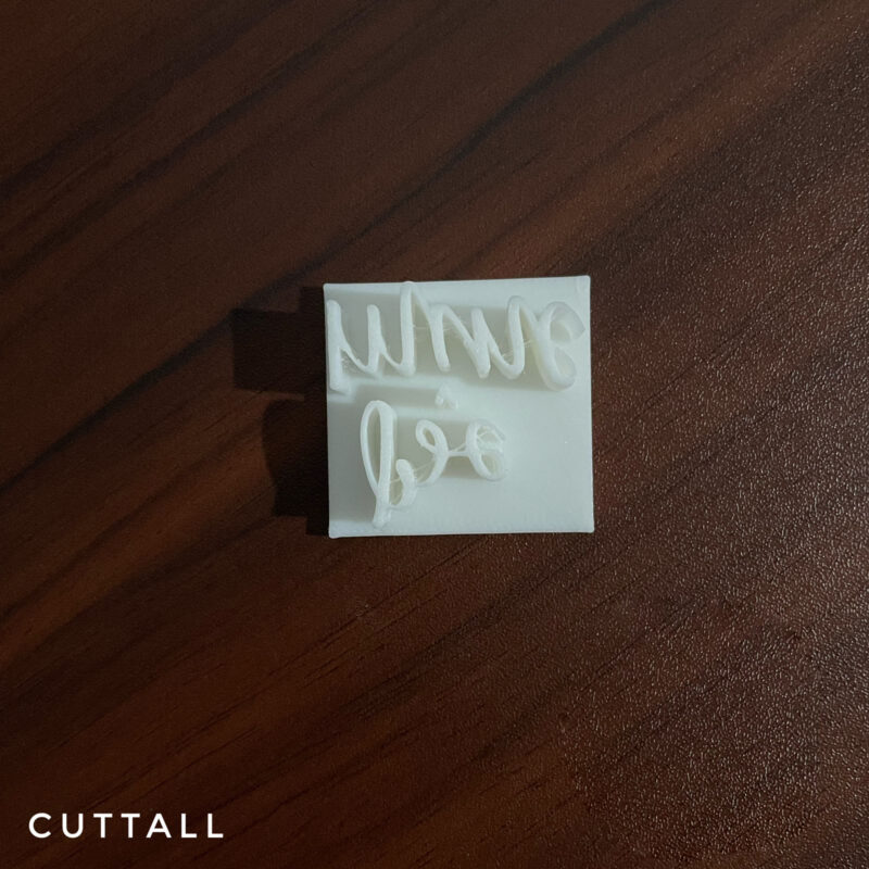Cutie Pie - 3D Printed Word Stamp
